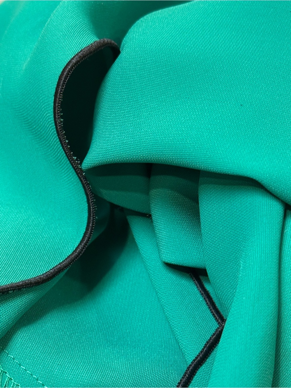 Zara Teal V-Neck Tunic with Ruffle Sleeve Detail - Picture 4 of 5